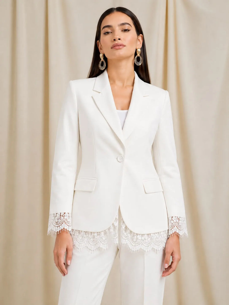 Lace Trim Blazer