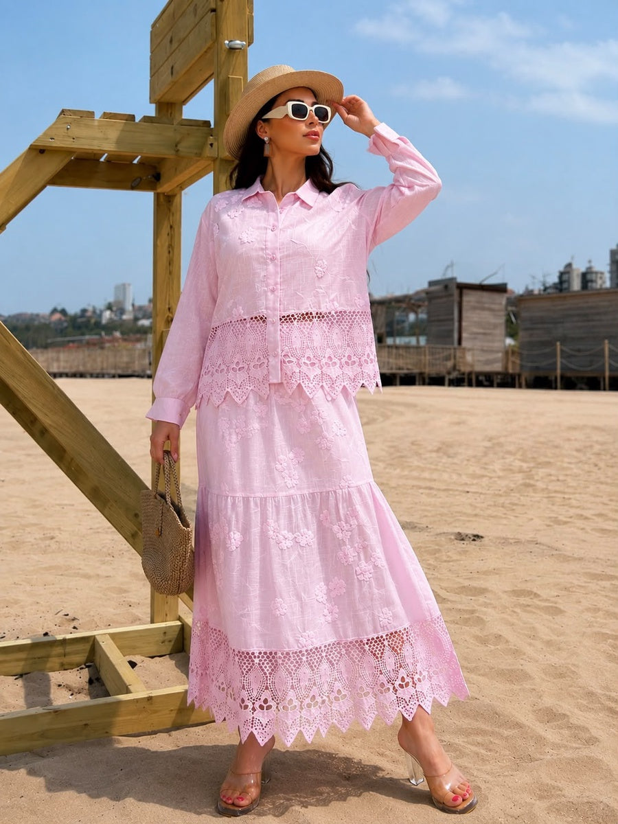 Embroidered Linen Set