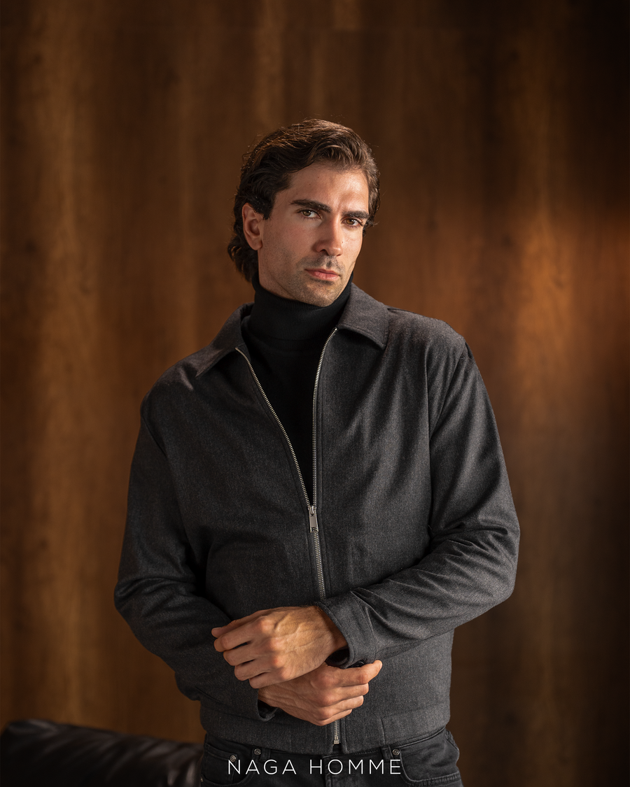 Men's Navy Wool Jacket
