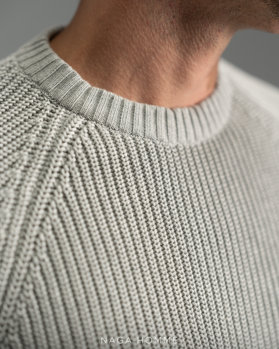 Men's Grey Knitted Pullover