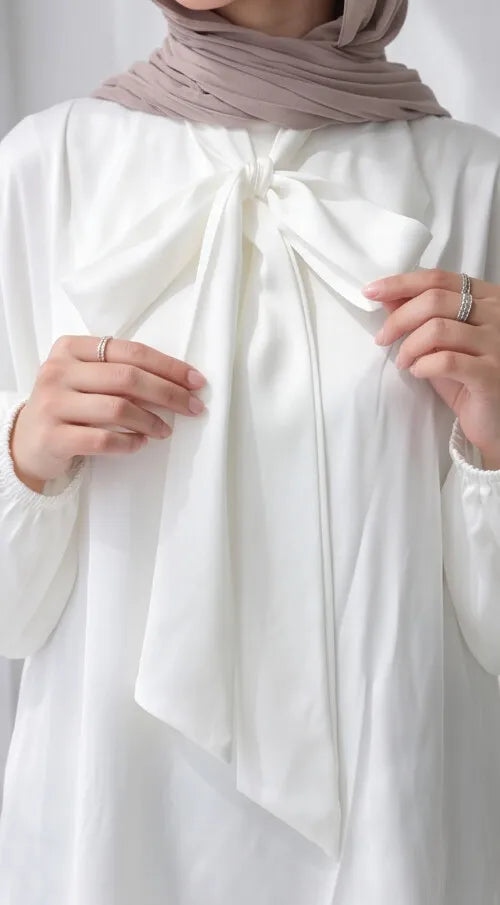Satin Bow Blouse