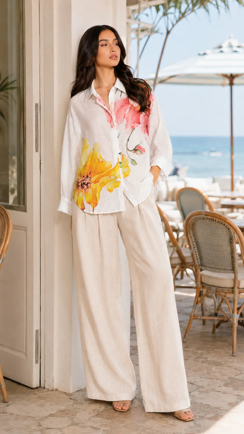 Bloom summer linen shirt