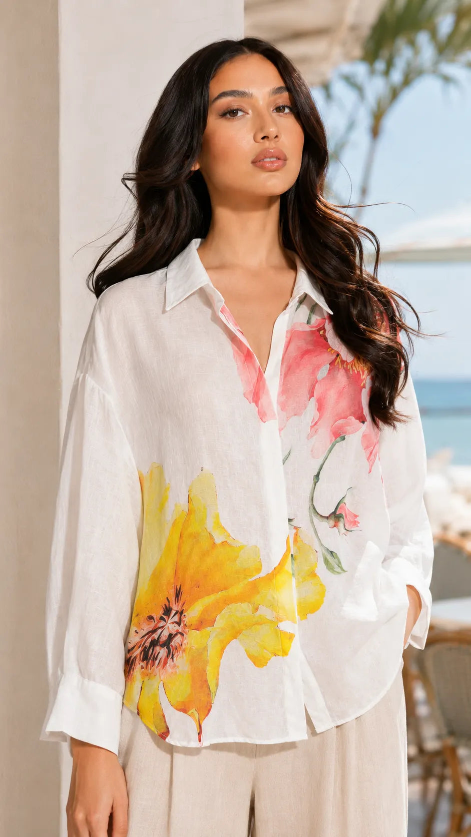 Bloom summer linen shirt