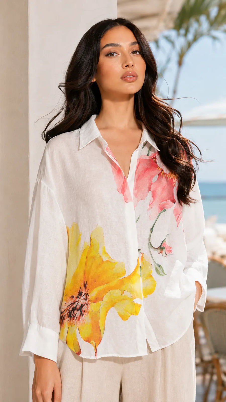 Bloom summer linen shirt