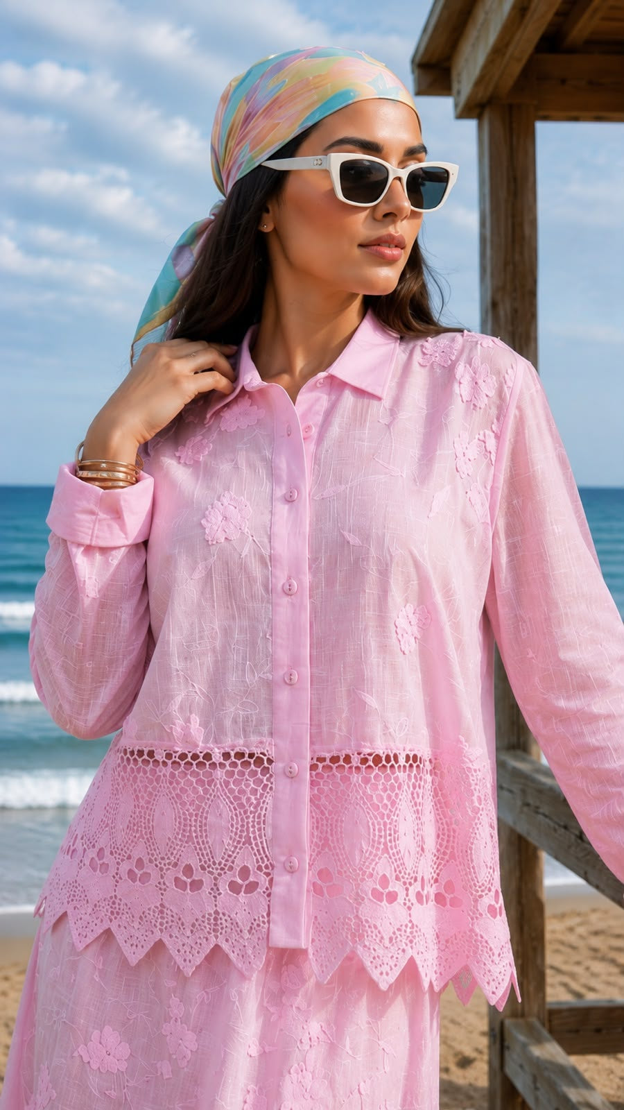 Embroidered Linen Set