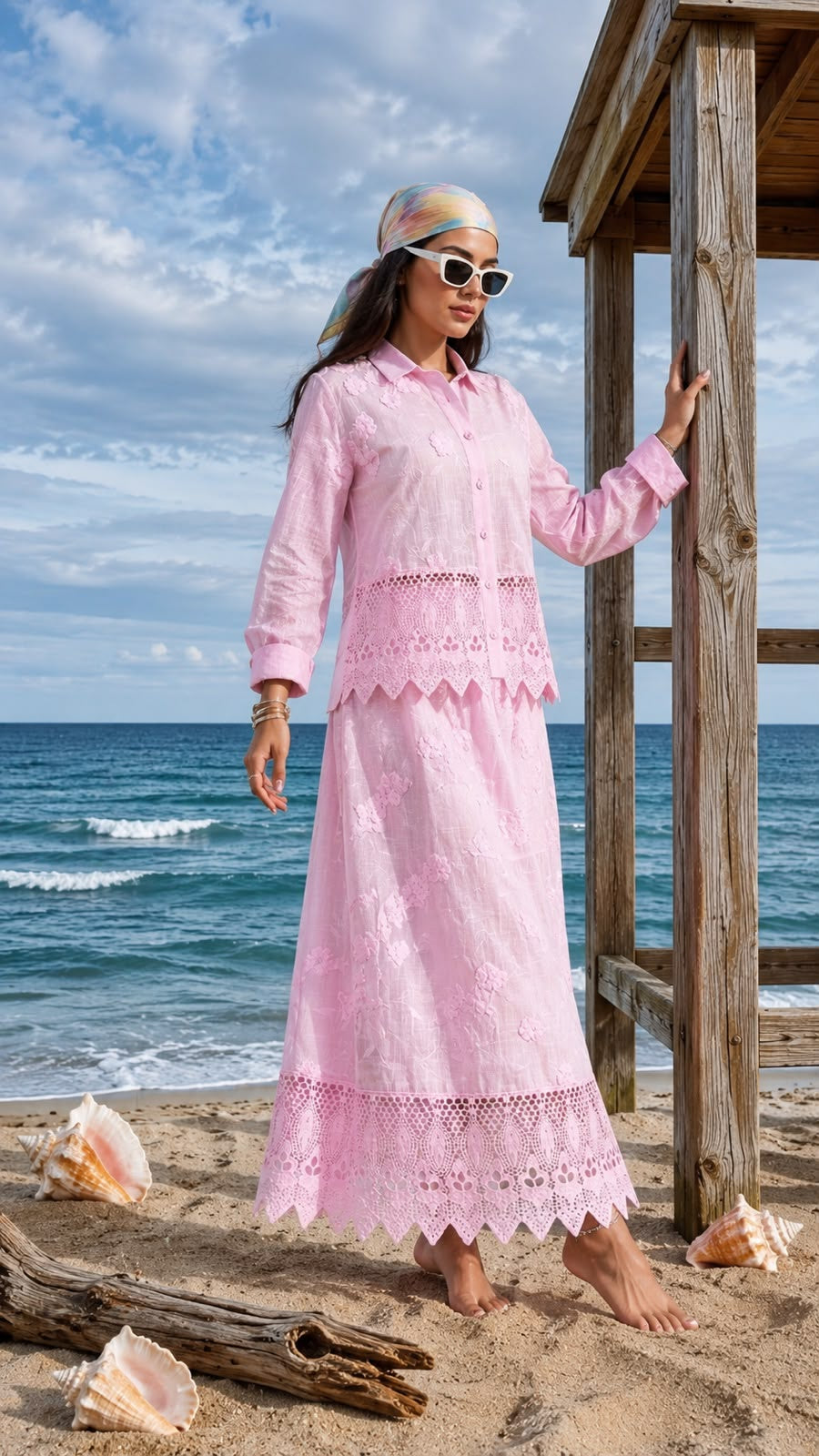 Embroidered Linen Set