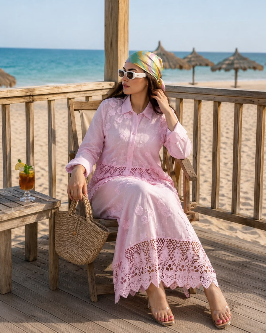 Embroidered Linen Set
