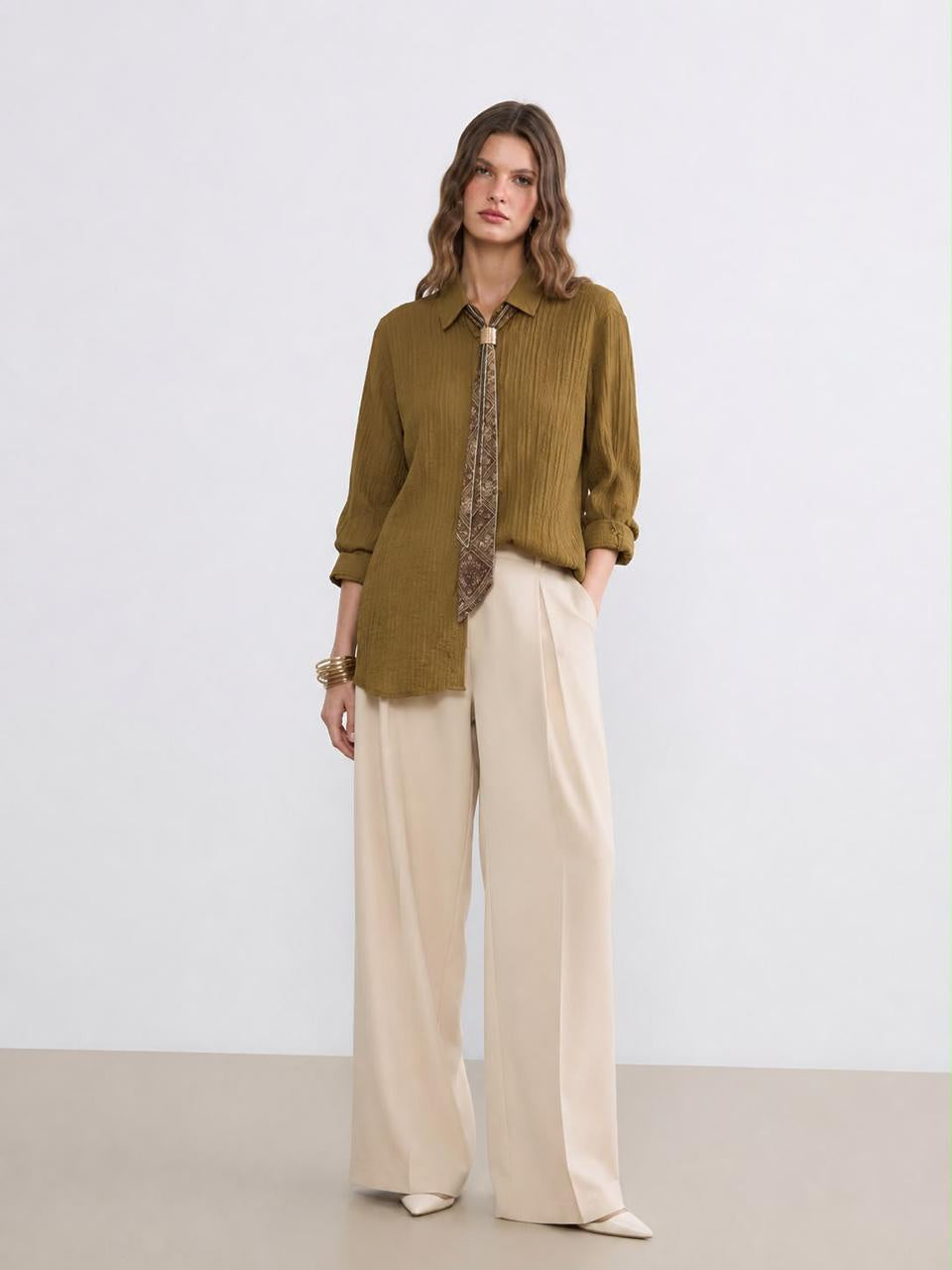 Scarf blouse