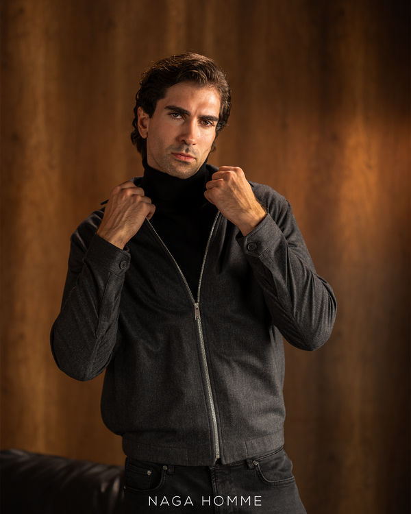 Men's Navy Wool Jacket
