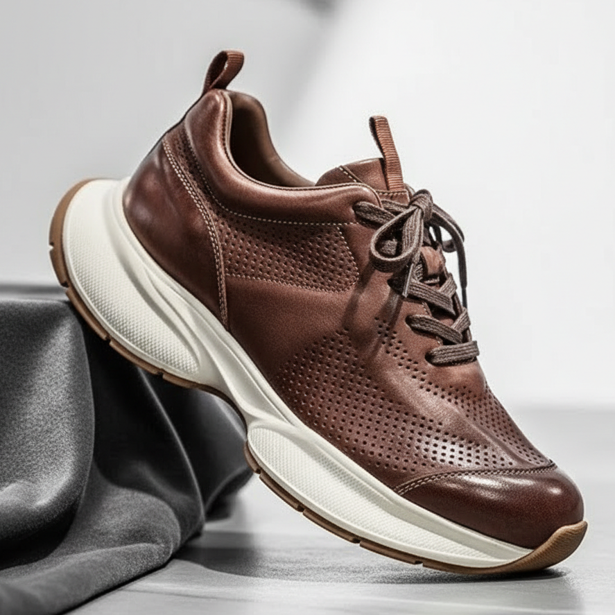 ALVERTON LEATHER TRAINERS