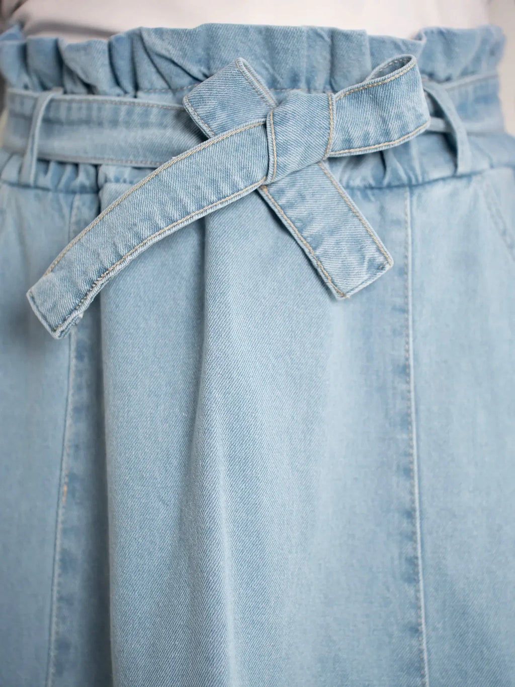 Denim skirt with cuts
