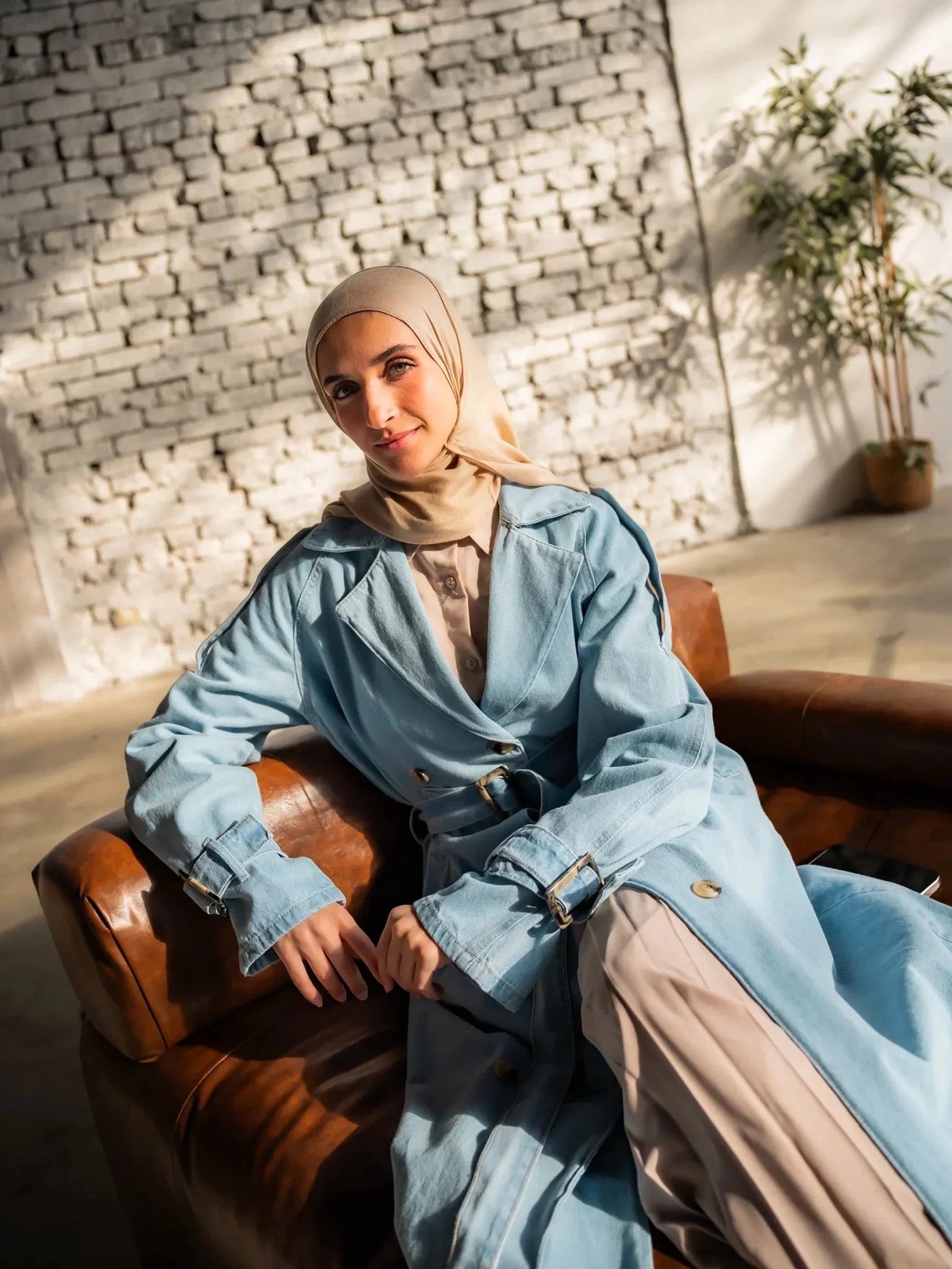 Denim Trench Coat