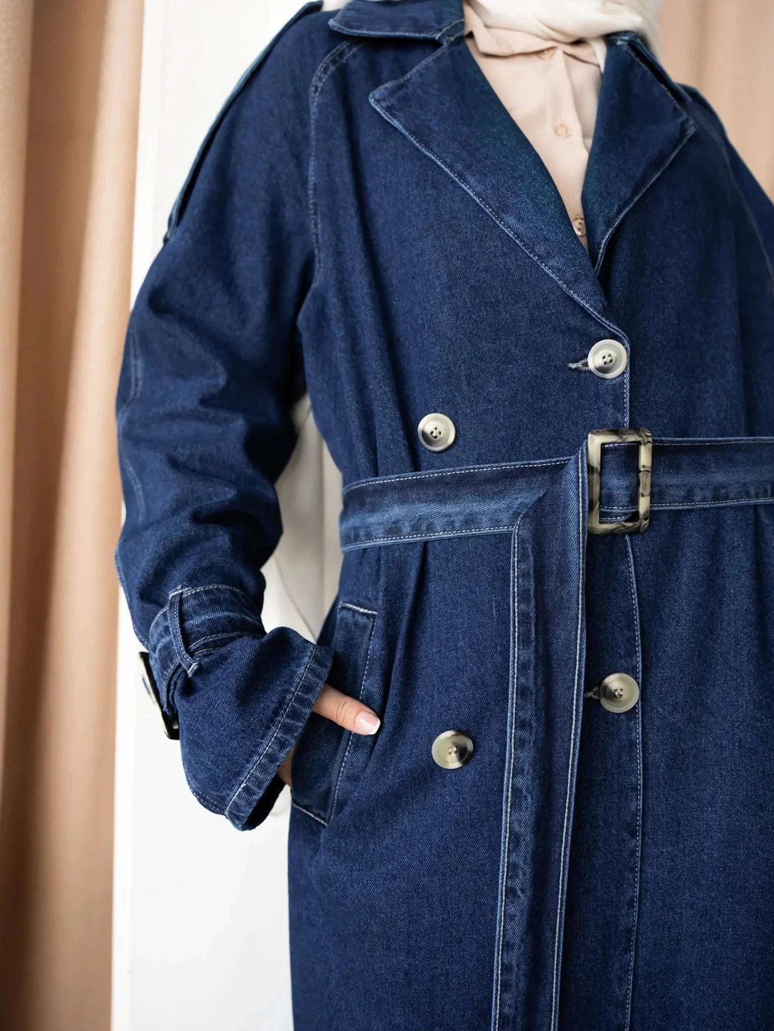Denim Trench Coat