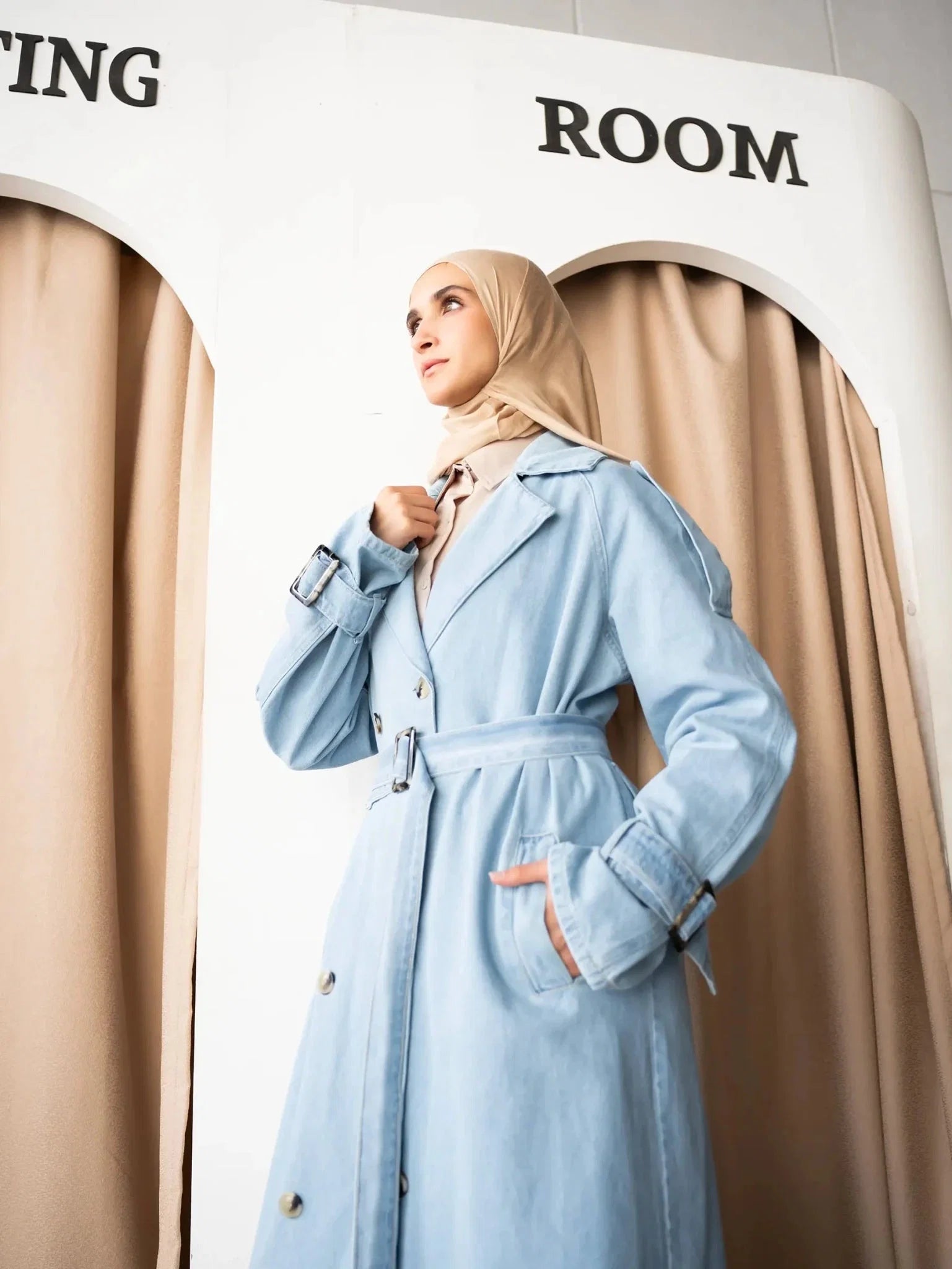 Denim Trench Coat