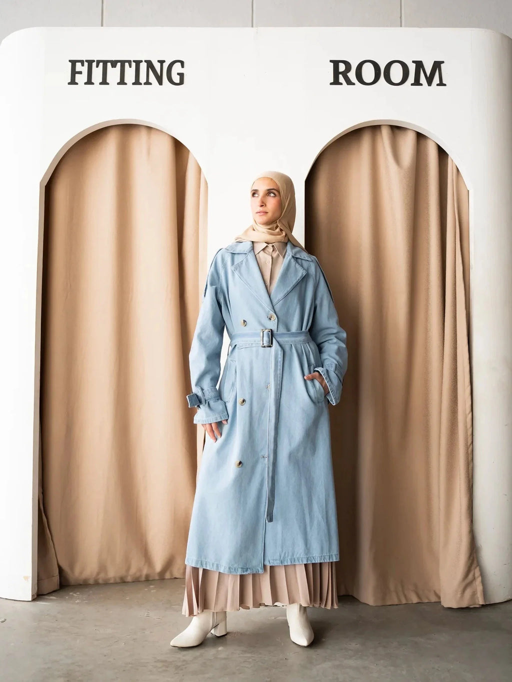 Denim Trench Coat