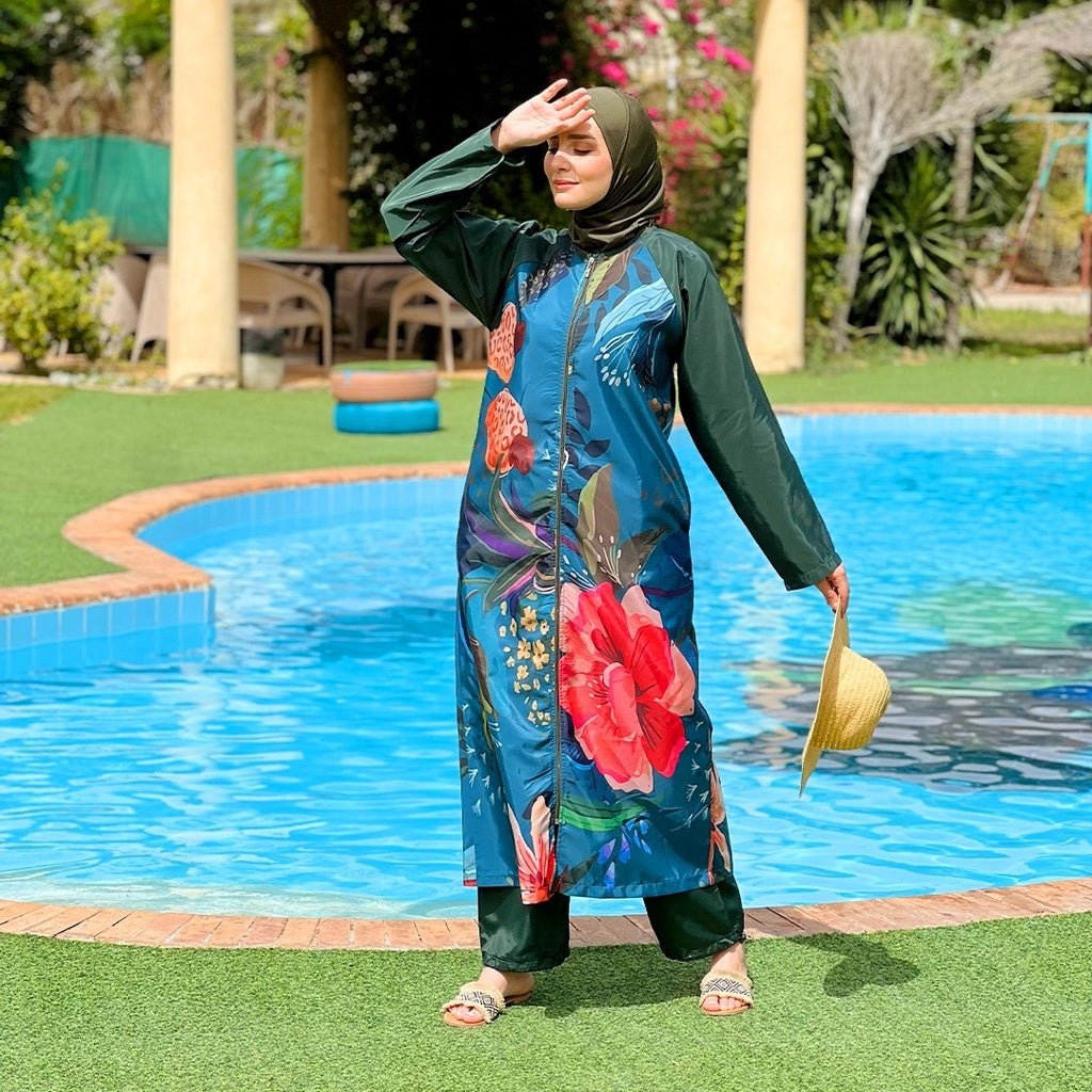 Long printed burkini