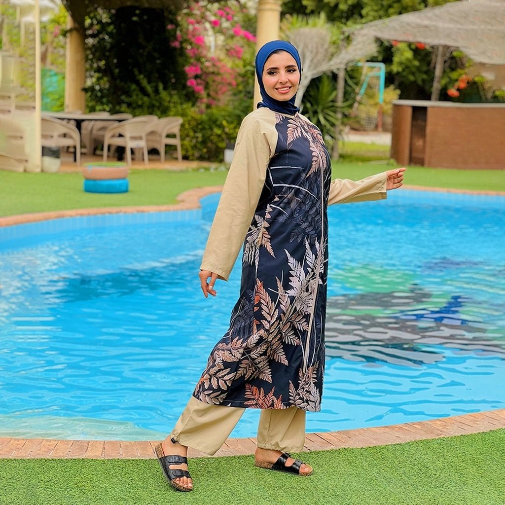 Long printed burkini