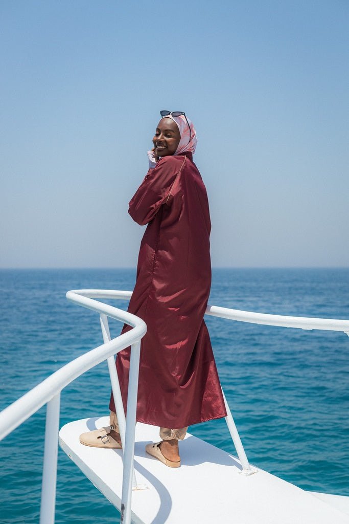 Marble Burgundy Burkini