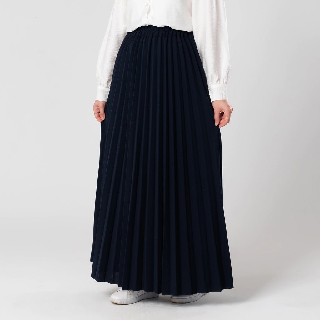 Pleated Scuba Skirt