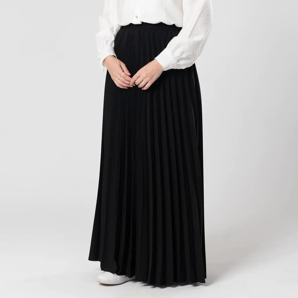 Pleated Scuba Skirt