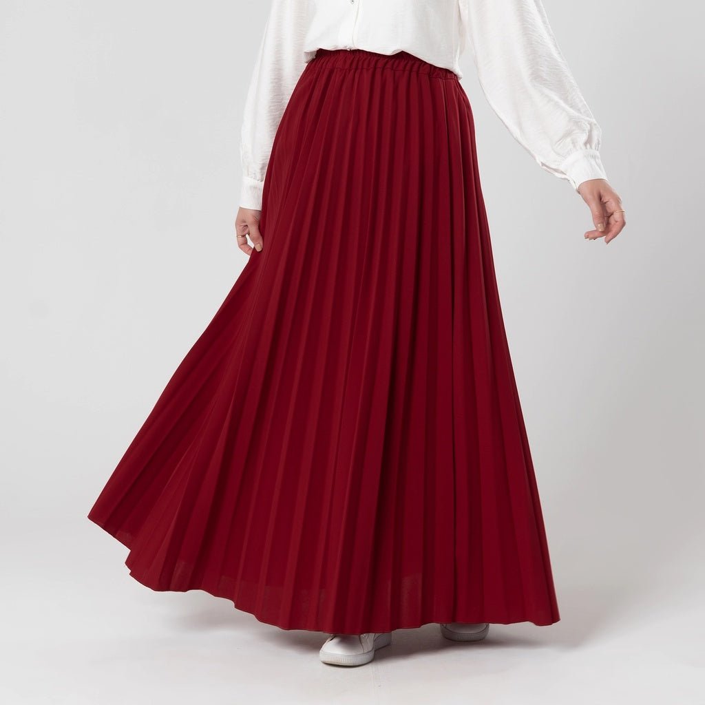 Pleated Scuba Skirt