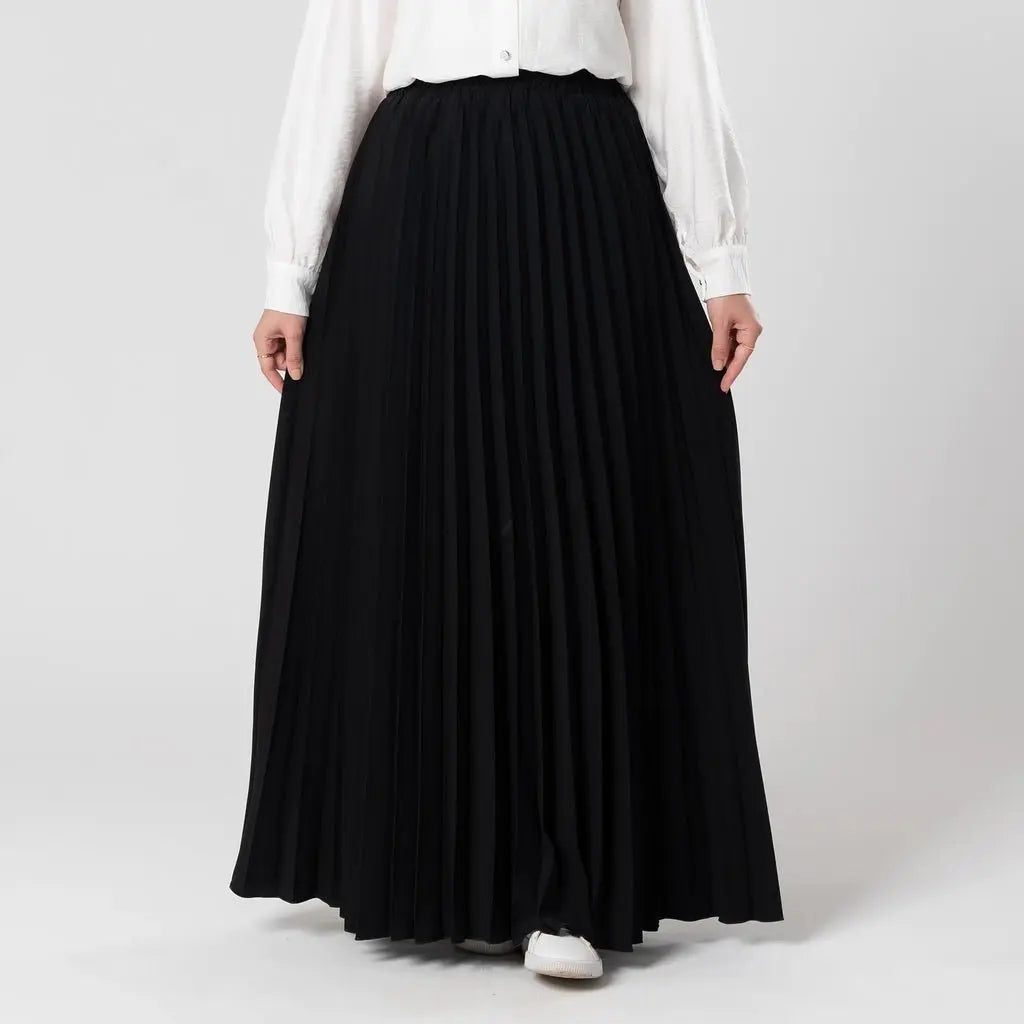 Pleated Scuba Skirt
