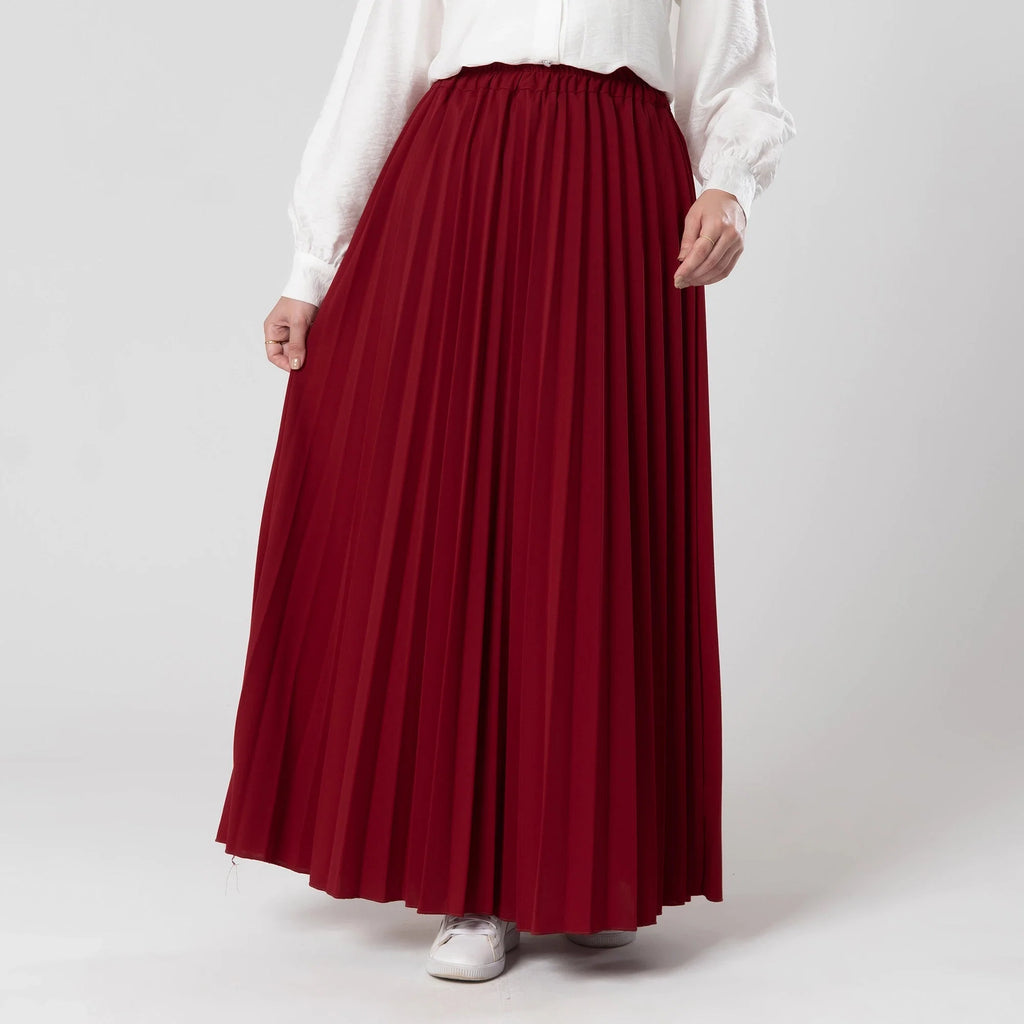 Pleated Scuba Skirt