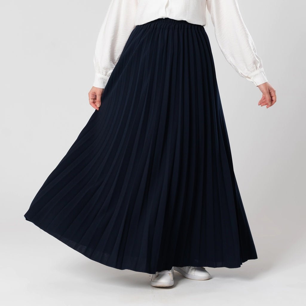 Pleated Scuba Skirt
