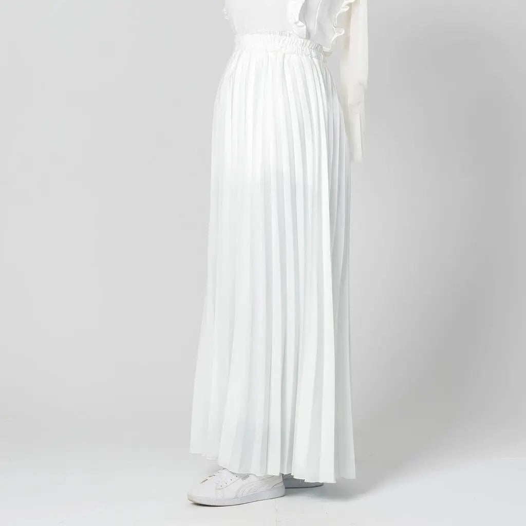 Pleated Scuba Skirt