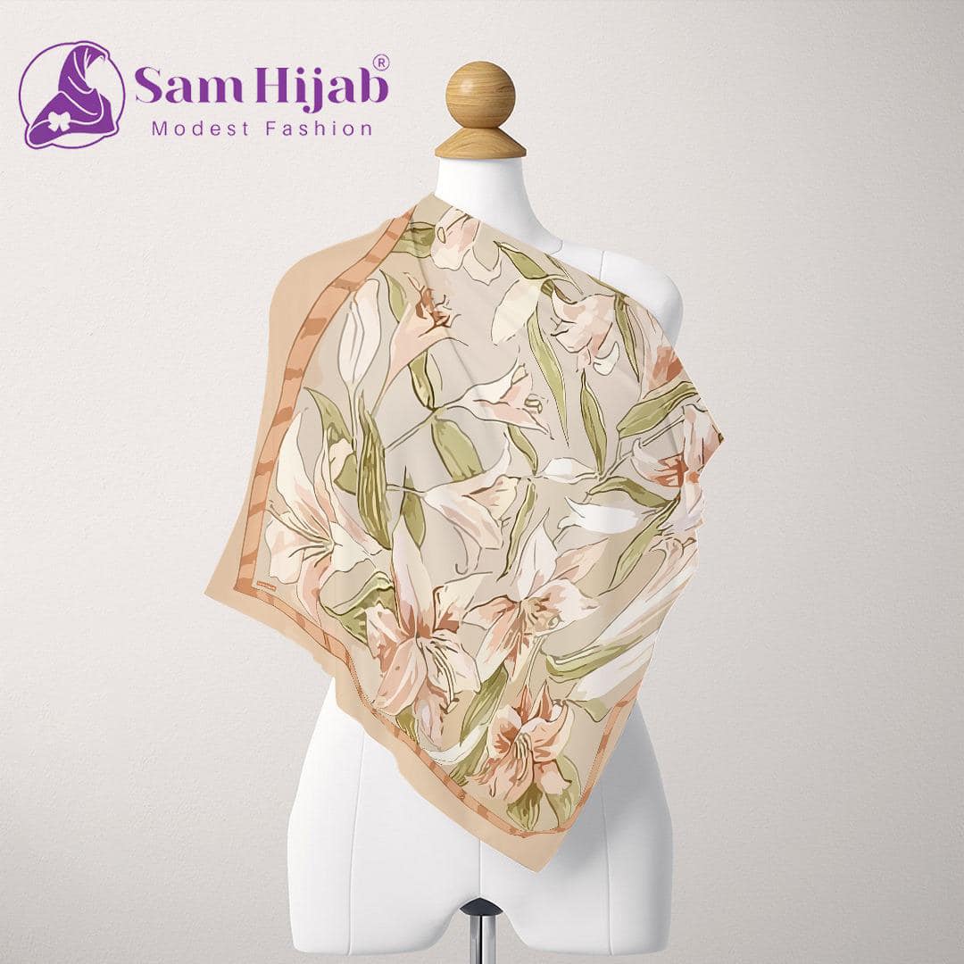 Printed chiffon khimar 02