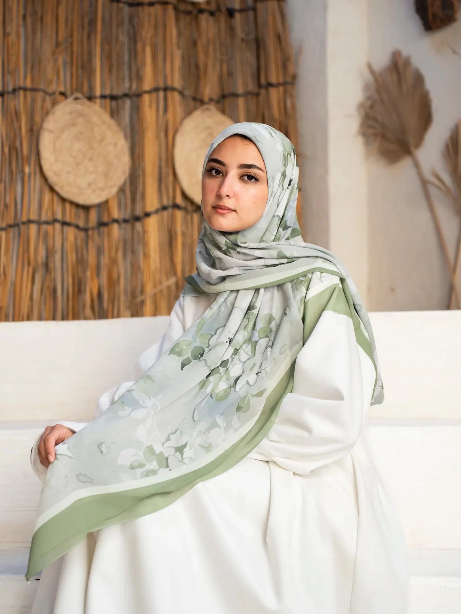 Printed chiffon khimar  03