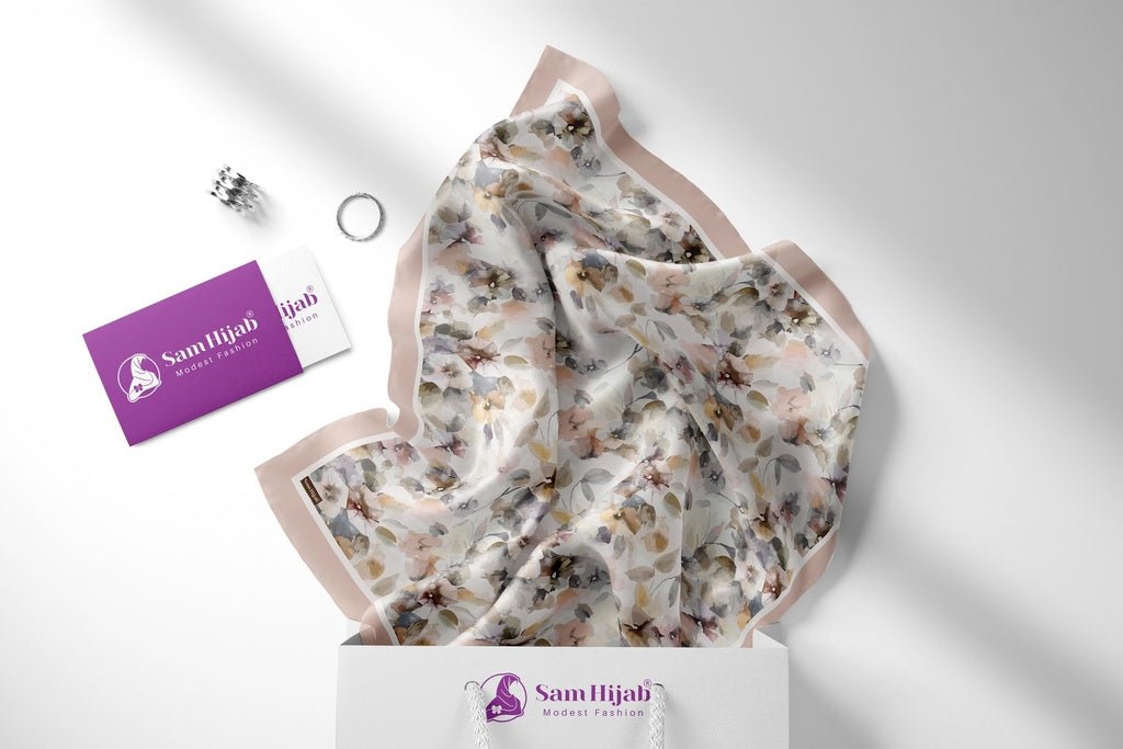 Printed chiffon khimar  03