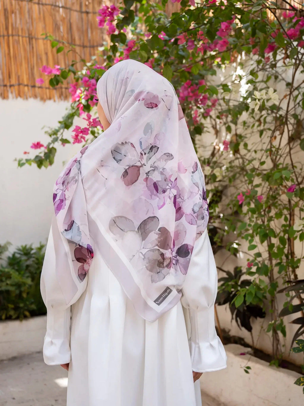 Printed chiffon khimar  03