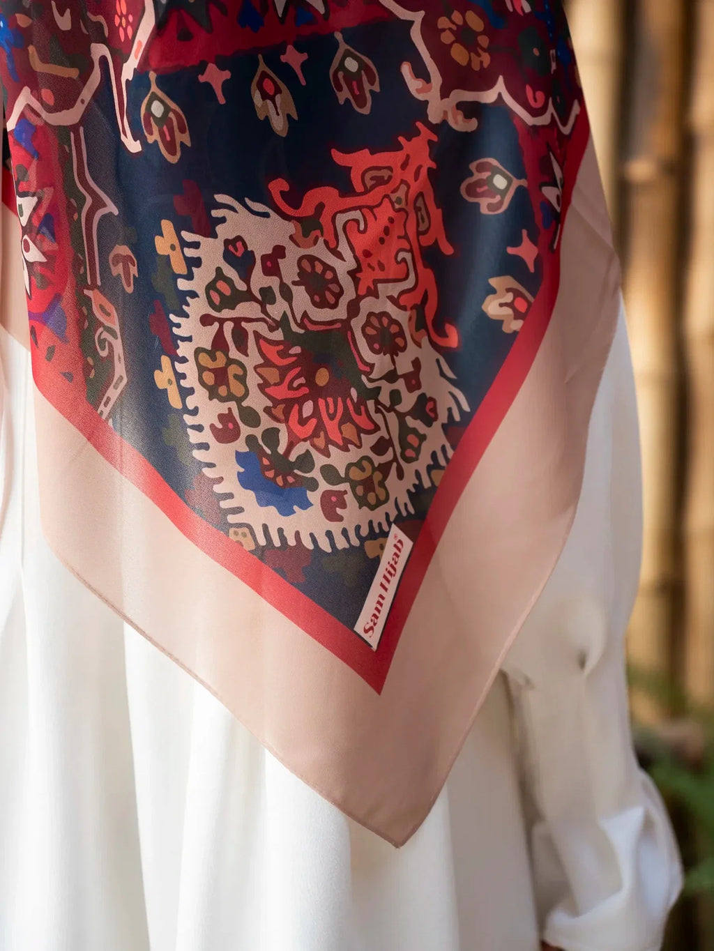 Printed chiffon khimar  03