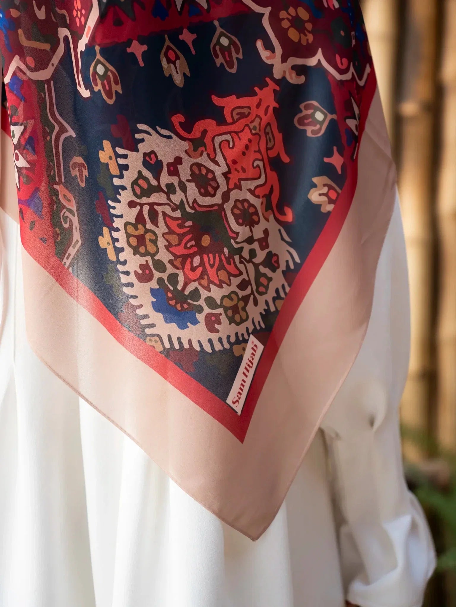 Printed chiffon khimar  03