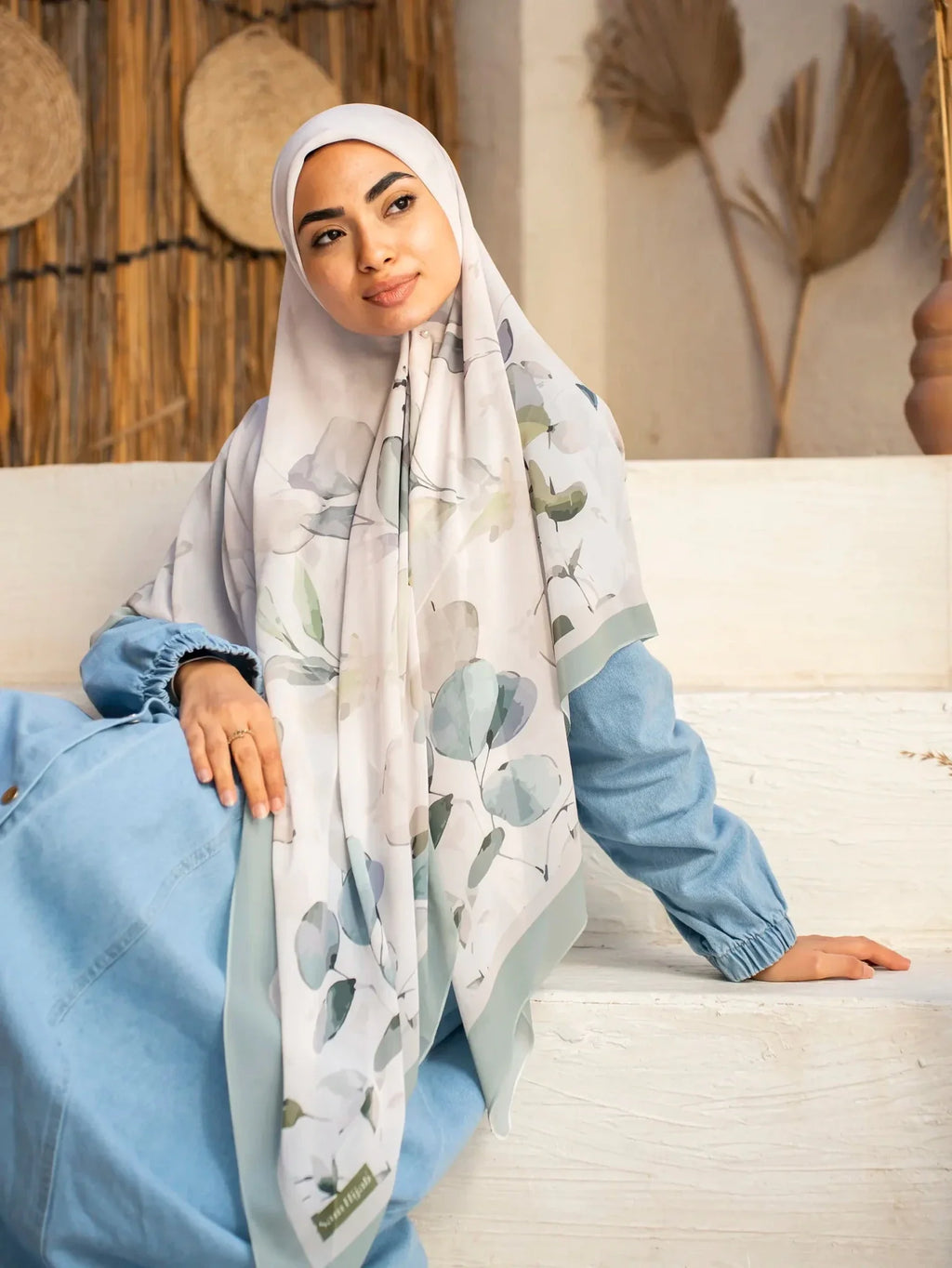 Printed chiffon khimar  03