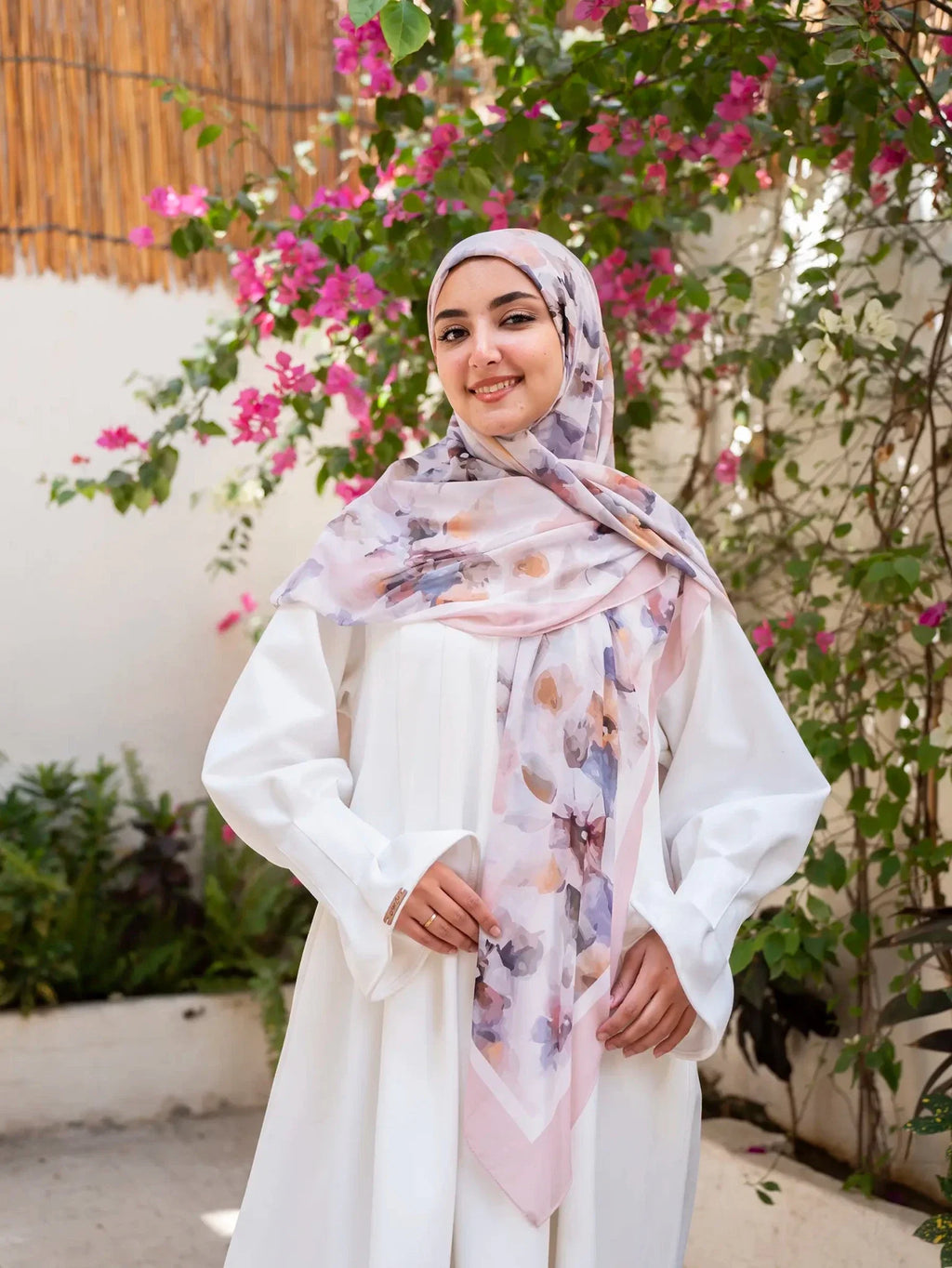 Printed chiffon khimar  03