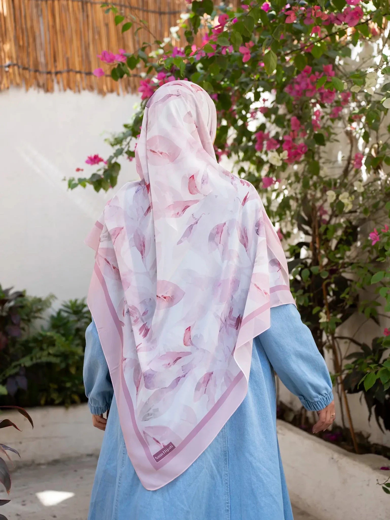 Printed chiffon khimar  03