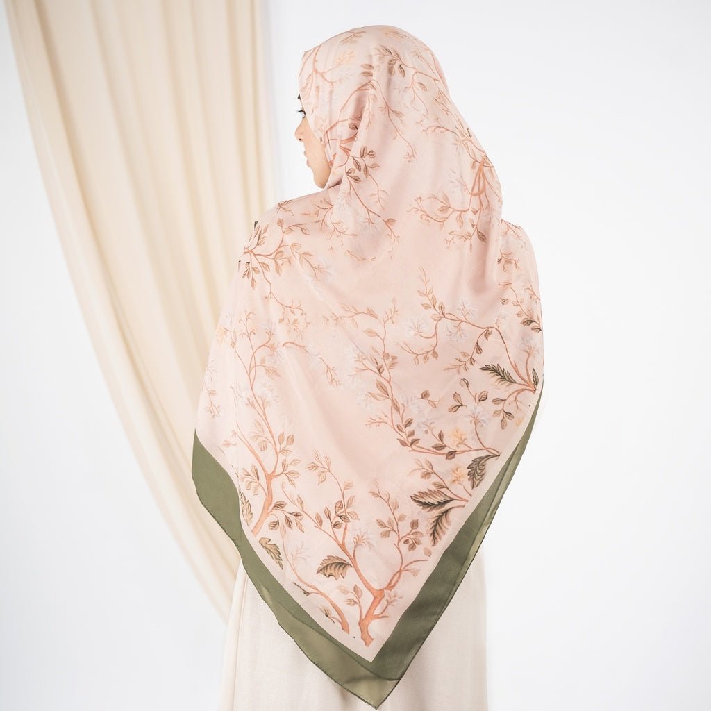 Printed chiffon khimar  03
