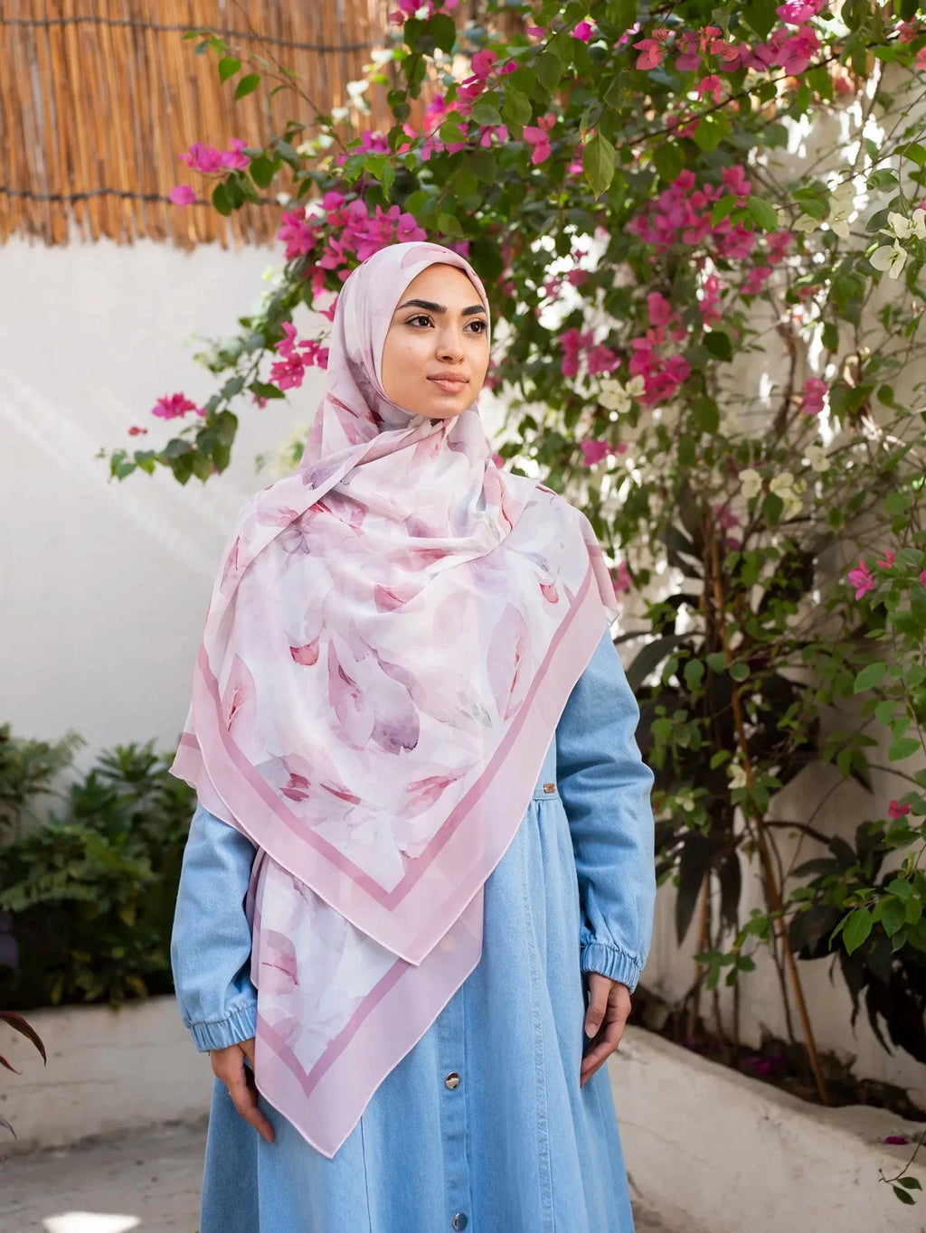 Printed chiffon khimar  03