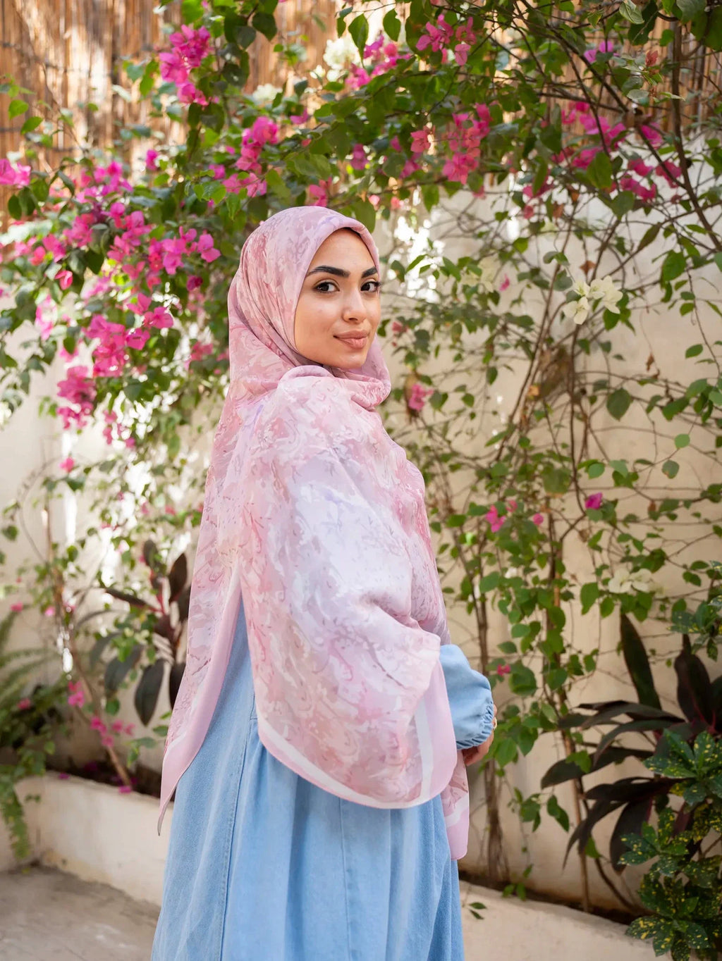 Printed chiffon khimar  03