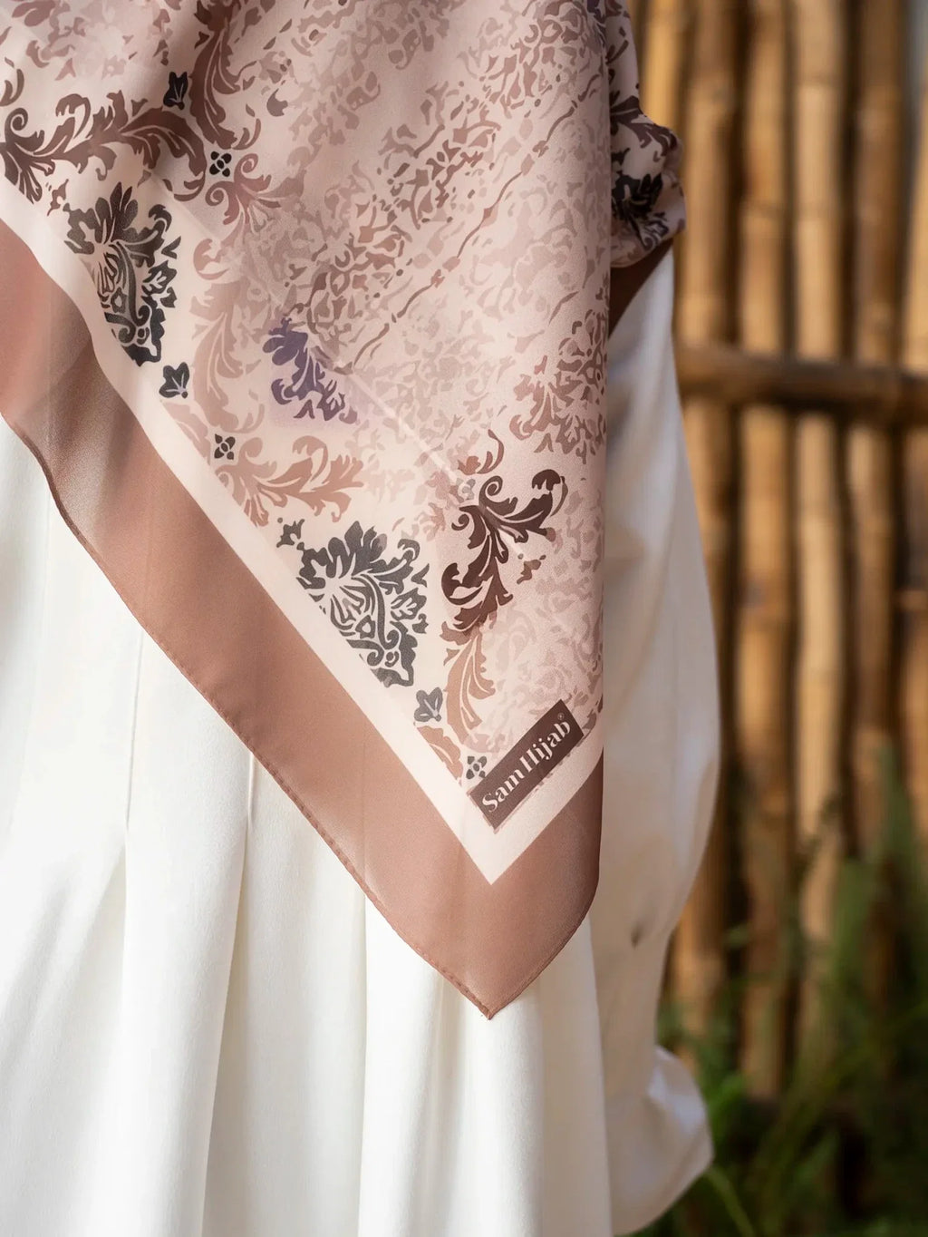 Printed chiffon khimar  03