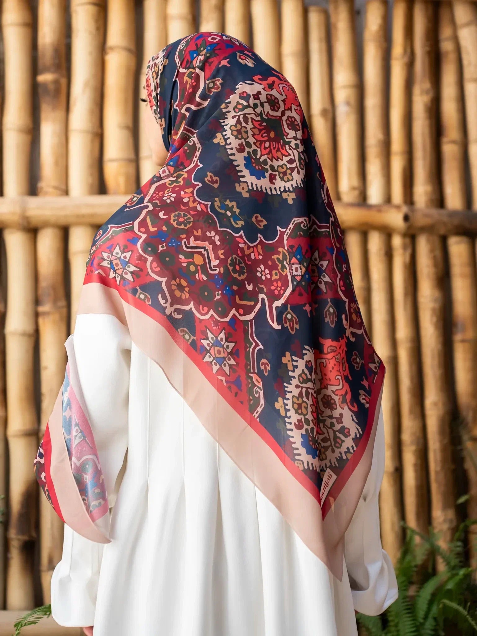 Printed chiffon khimar  03