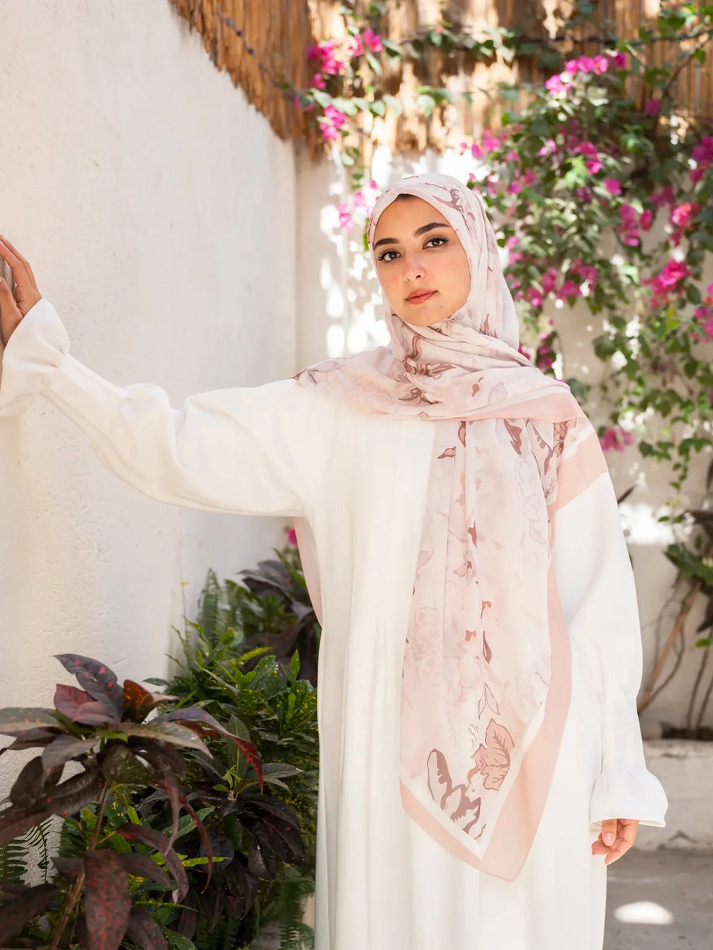 Printed chiffon khimar  03
