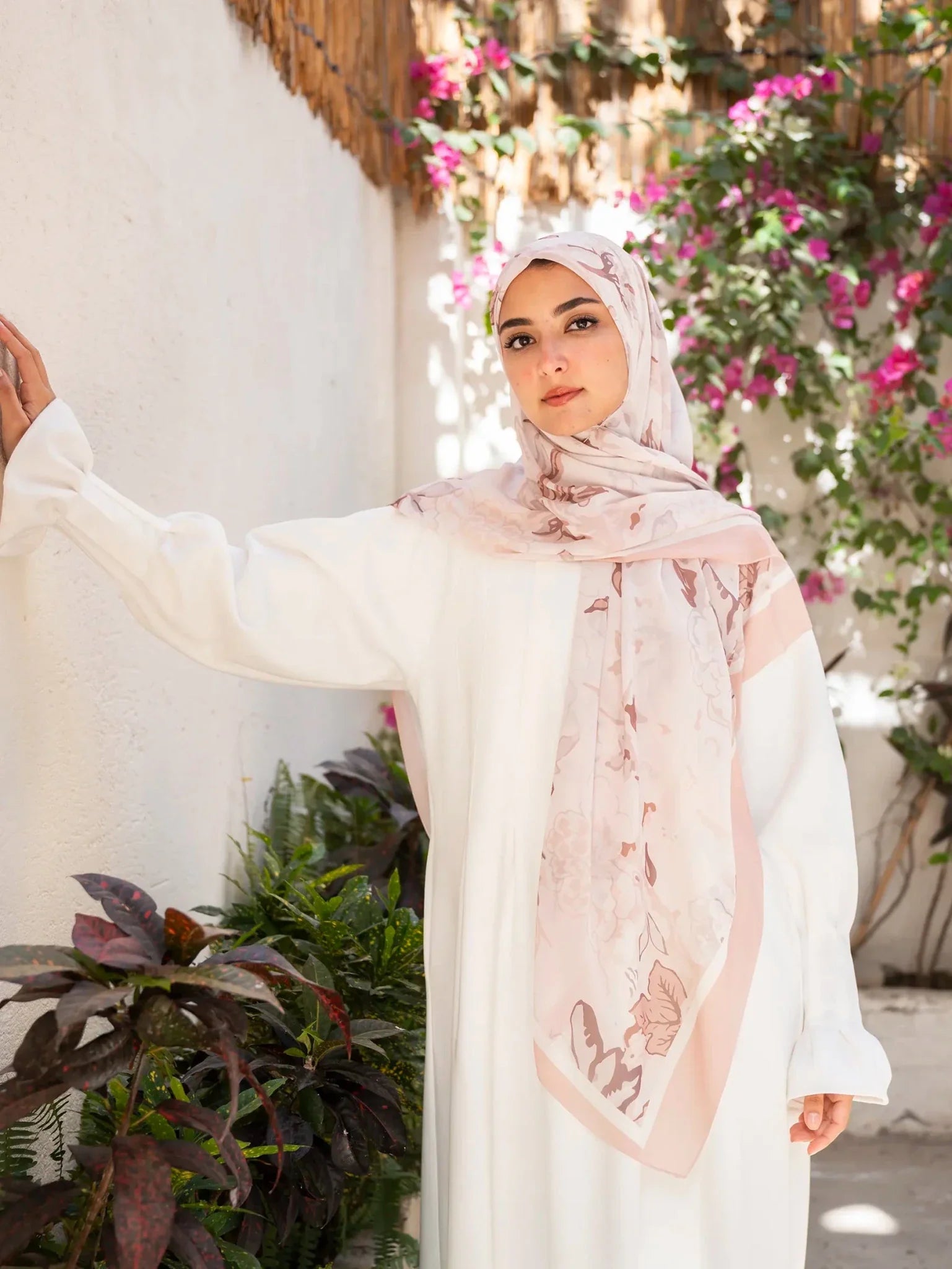 Printed chiffon khimar  03