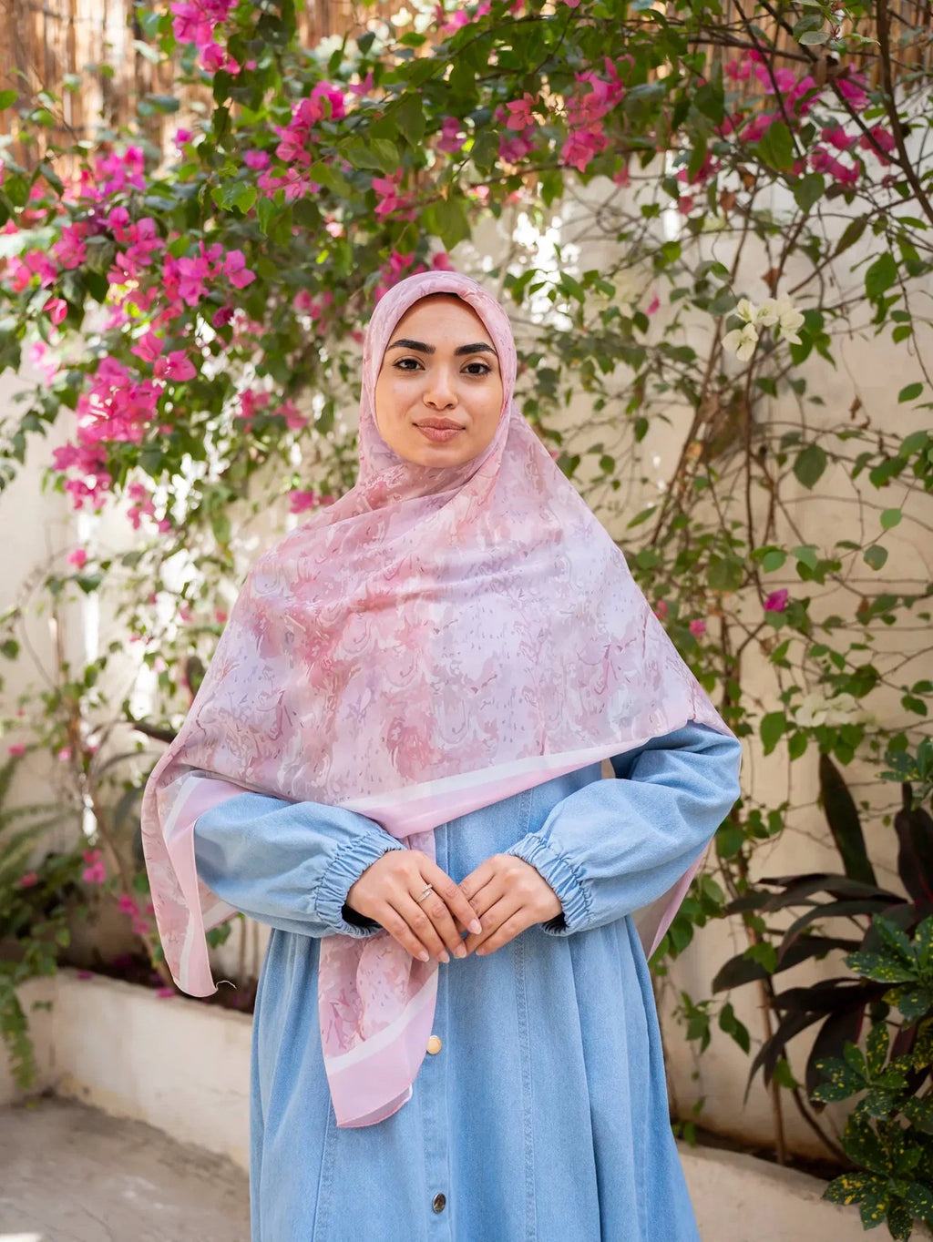 Printed chiffon khimar  03
