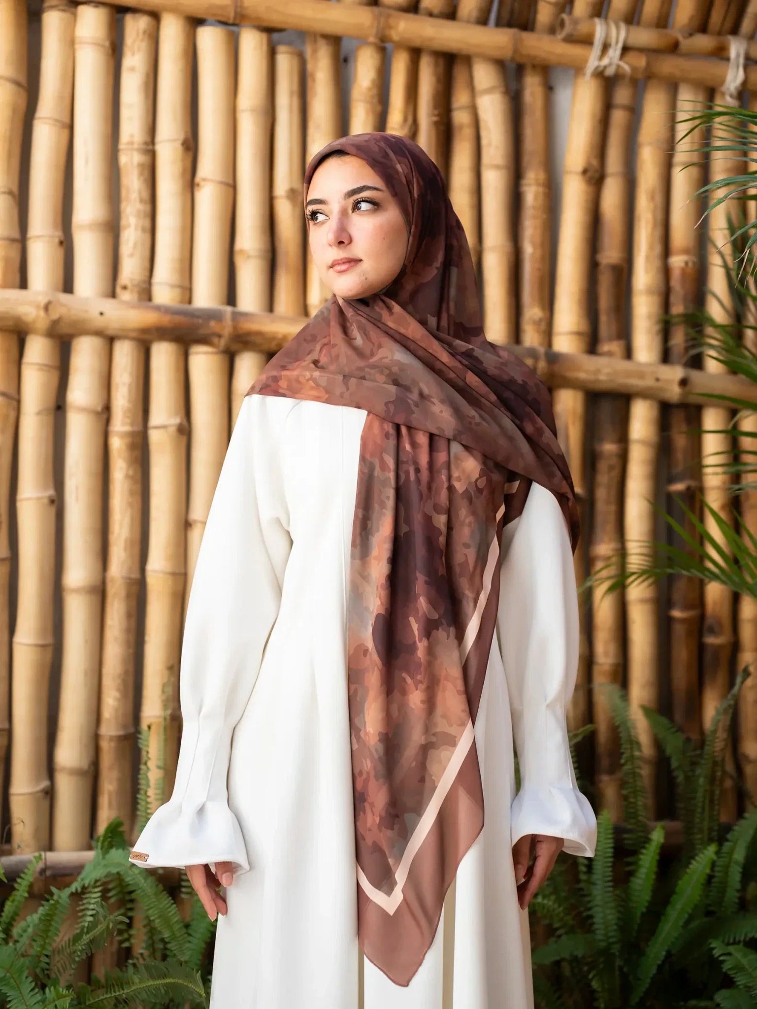 Printed chiffon khimar  03