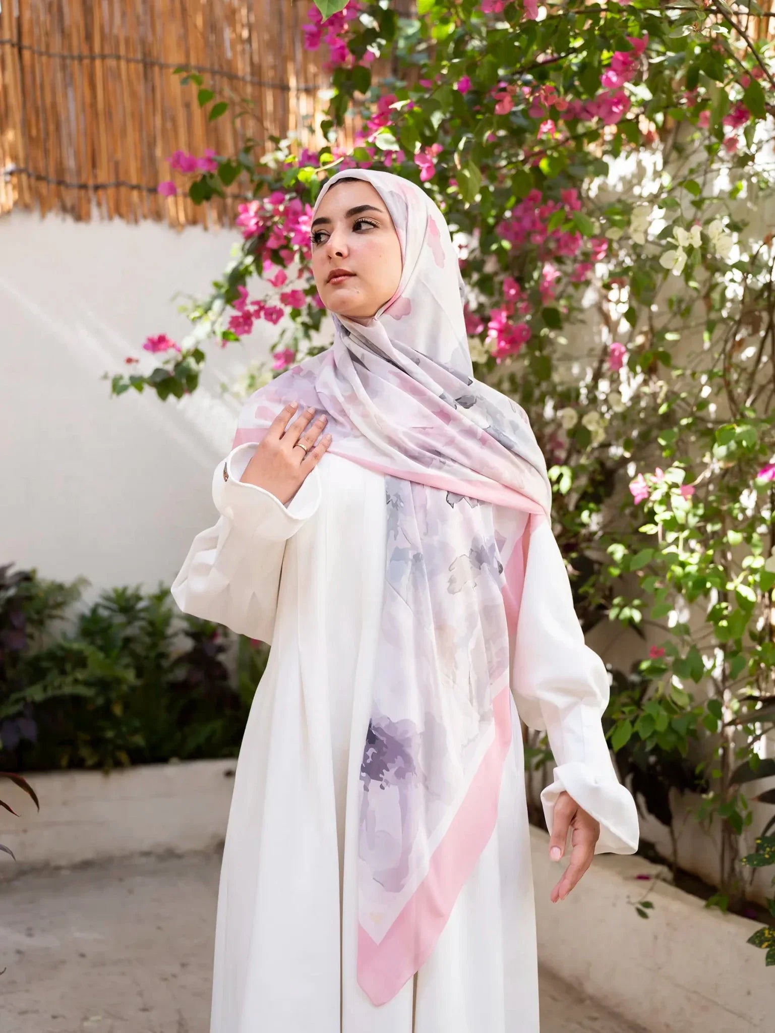 Printed chiffon khimar  03