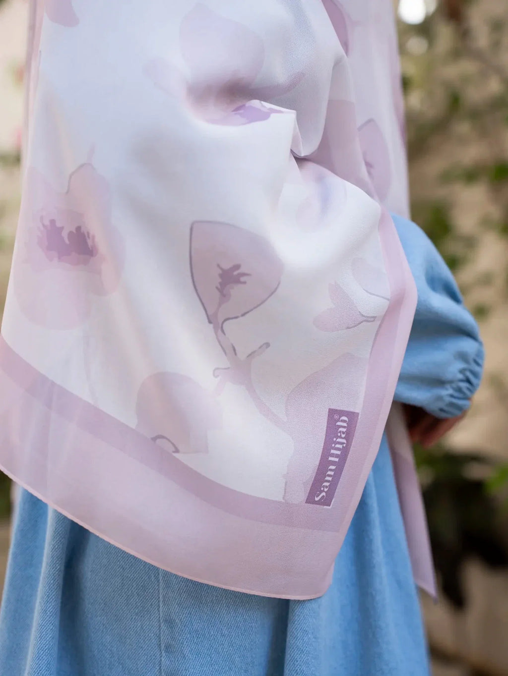 Printed chiffon khimar  03