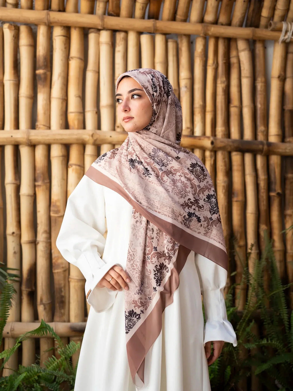 Printed chiffon khimar  03